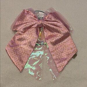 New Conair Scunci x Wicked Bow Barrette Pink Geometric Bow - Glinda
